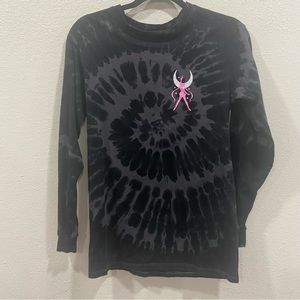 Sailor Moon long Sleeve Shirt Size Extra Small Black Gray Tie Dye